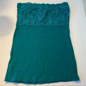 Teal Steel Tube Top